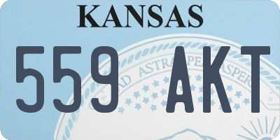 KS license plate 559AKT