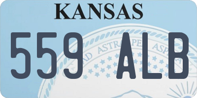 KS license plate 559ALB