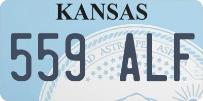 KS license plate 559ALF