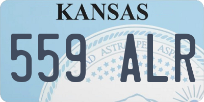 KS license plate 559ALR