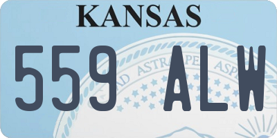 KS license plate 559ALW