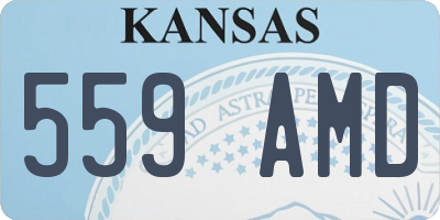 KS license plate 559AMD
