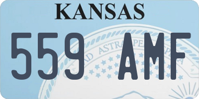 KS license plate 559AMF