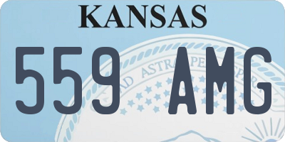 KS license plate 559AMG