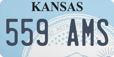 KS license plate 559AMS