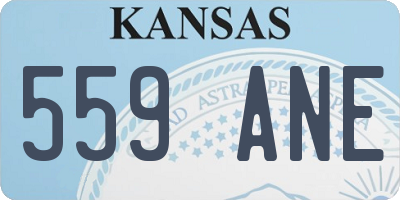 KS license plate 559ANE