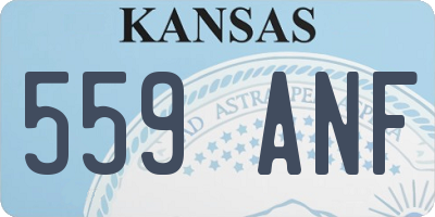 KS license plate 559ANF
