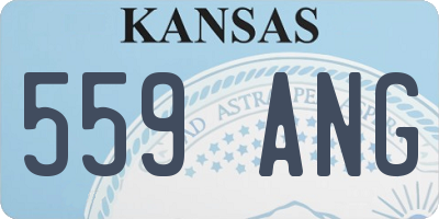 KS license plate 559ANG