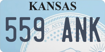 KS license plate 559ANK
