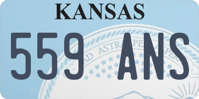 KS license plate 559ANS