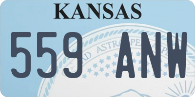 KS license plate 559ANW