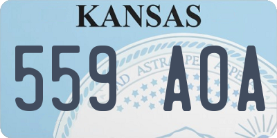 KS license plate 559AOA