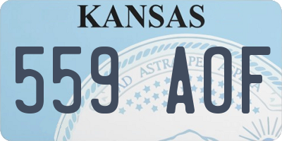 KS license plate 559AOF