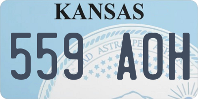 KS license plate 559AOH