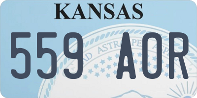 KS license plate 559AOR