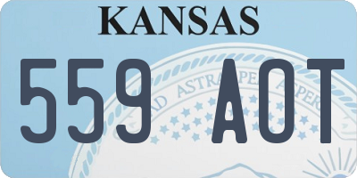 KS license plate 559AOT