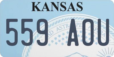 KS license plate 559AOU