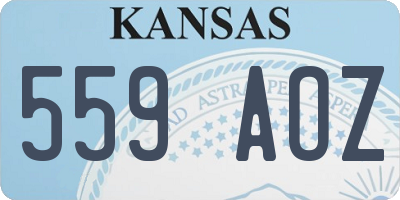 KS license plate 559AOZ