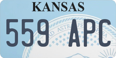 KS license plate 559APC