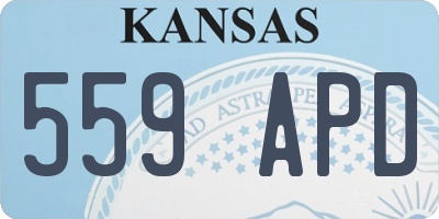 KS license plate 559APD