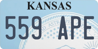KS license plate 559APE