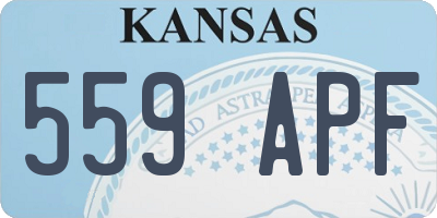 KS license plate 559APF