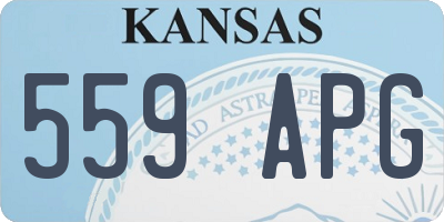 KS license plate 559APG