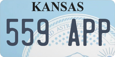 KS license plate 559APP
