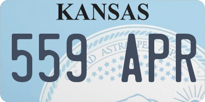 KS license plate 559APR