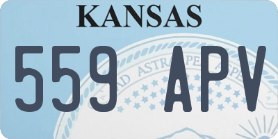 KS license plate 559APV