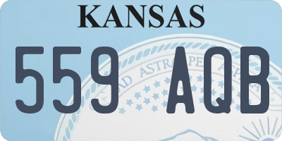 KS license plate 559AQB