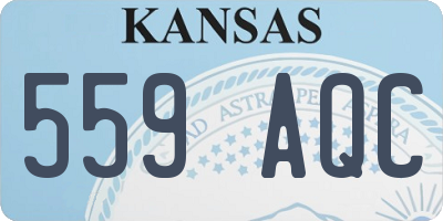 KS license plate 559AQC