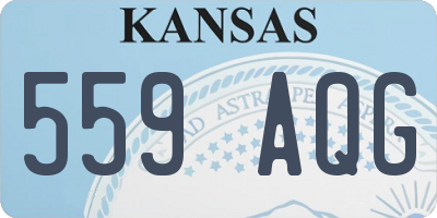 KS license plate 559AQG