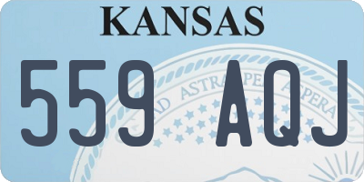 KS license plate 559AQJ