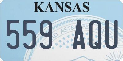 KS license plate 559AQU