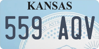 KS license plate 559AQV
