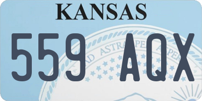 KS license plate 559AQX