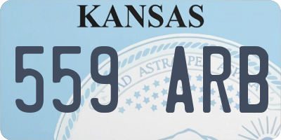 KS license plate 559ARB