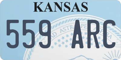 KS license plate 559ARC
