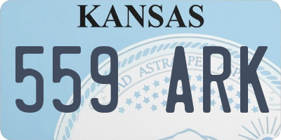 KS license plate 559ARK