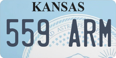 KS license plate 559ARM