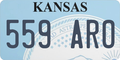 KS license plate 559ARO