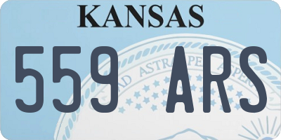 KS license plate 559ARS
