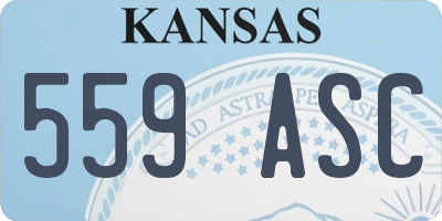 KS license plate 559ASC