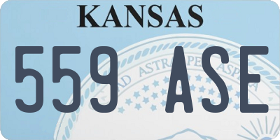 KS license plate 559ASE