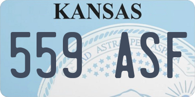 KS license plate 559ASF