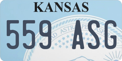 KS license plate 559ASG