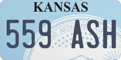 KS license plate 559ASH