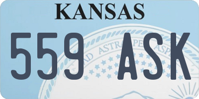 KS license plate 559ASK