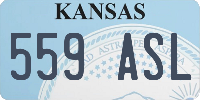 KS license plate 559ASL